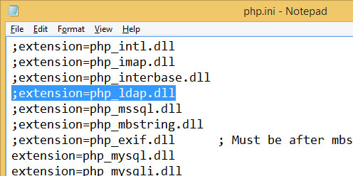 xampp oci_connect php_ldap
